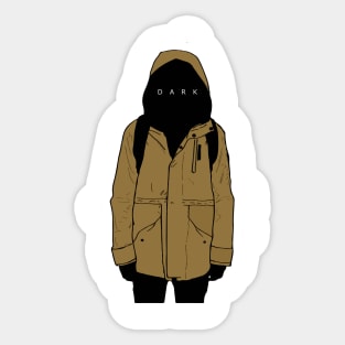 Dark Yellow Raincoat Sticker